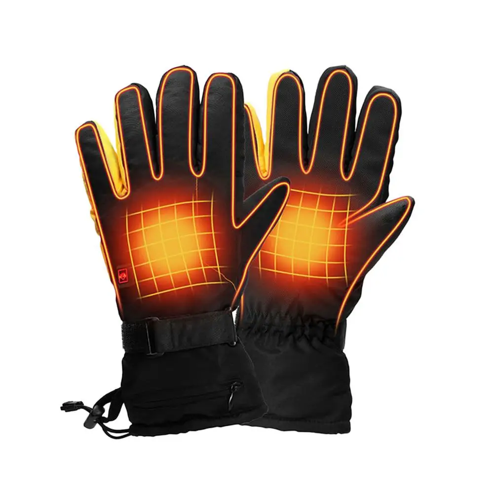 

Electric Heated Gloves Men Women Touch Screen Warm Heated Motorcycle Gloves Waterproof Winter Full Finger Cycling Skiing Gloves