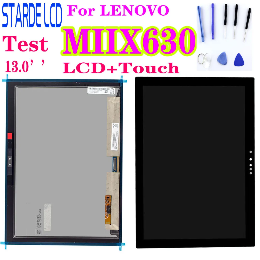 ЖК дисплей 13 0 дюйма для LENOVO MIIX630 сенсорный экран дигитайзер в сборе Miix 630 запчасти