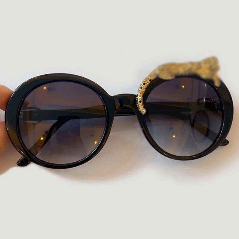 

Round Sunglasses For Women Luxury Brand Decorat Sun Glasses 2020 Mirror Hot Fashion Shades