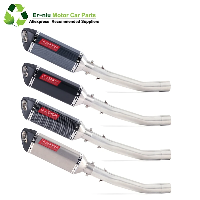 

Бесплатная доставка Средний Глушитель Трубы скользящий выхлопной трубы мотоцикла полная система для Kawasaki ZX6R ZX-6R Ninja 636 2008 до 2019