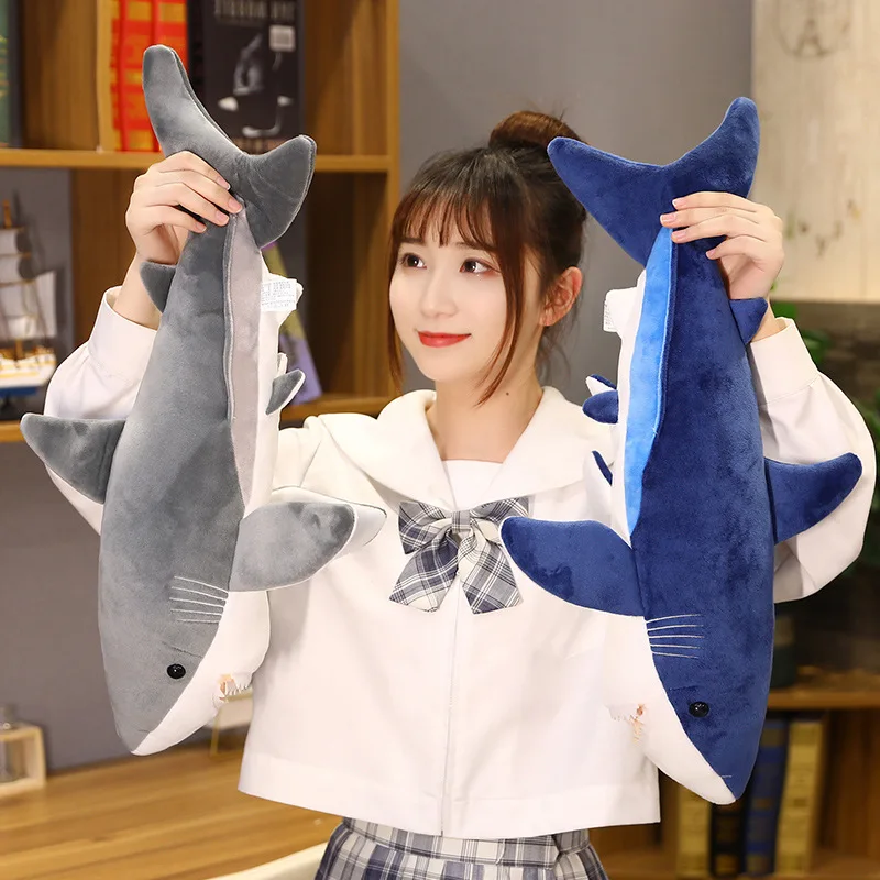 

Hot Lovely New Huggable Big Size Soft Toy Plush Shark Stuffed Toys Sleeping Cute Pillow Cushion Stuffed Animal Gift For Children