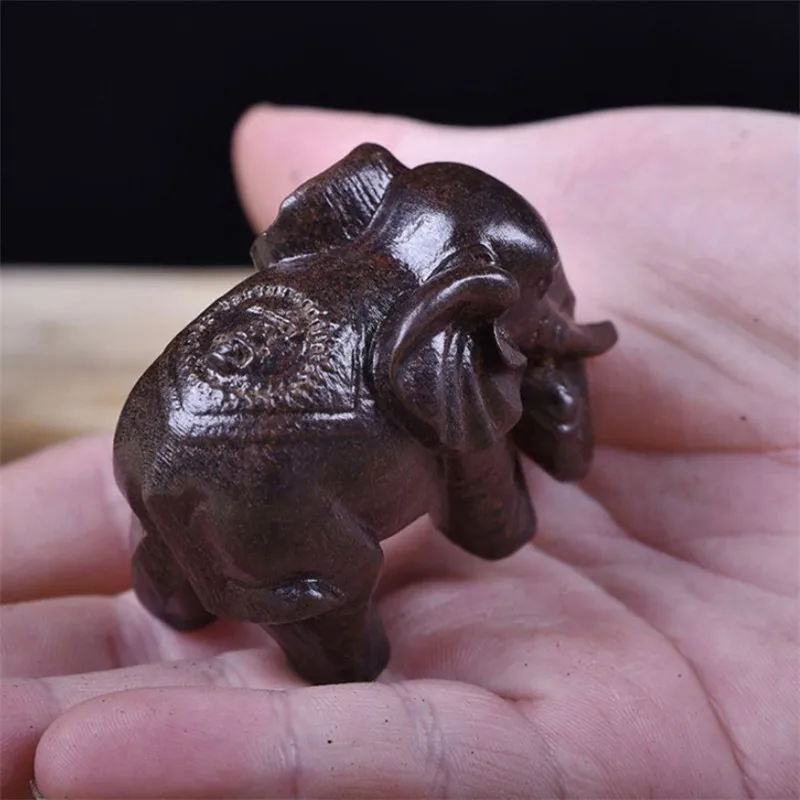 Деревянная резная мини статуя животных из натурального дерева ручной работы