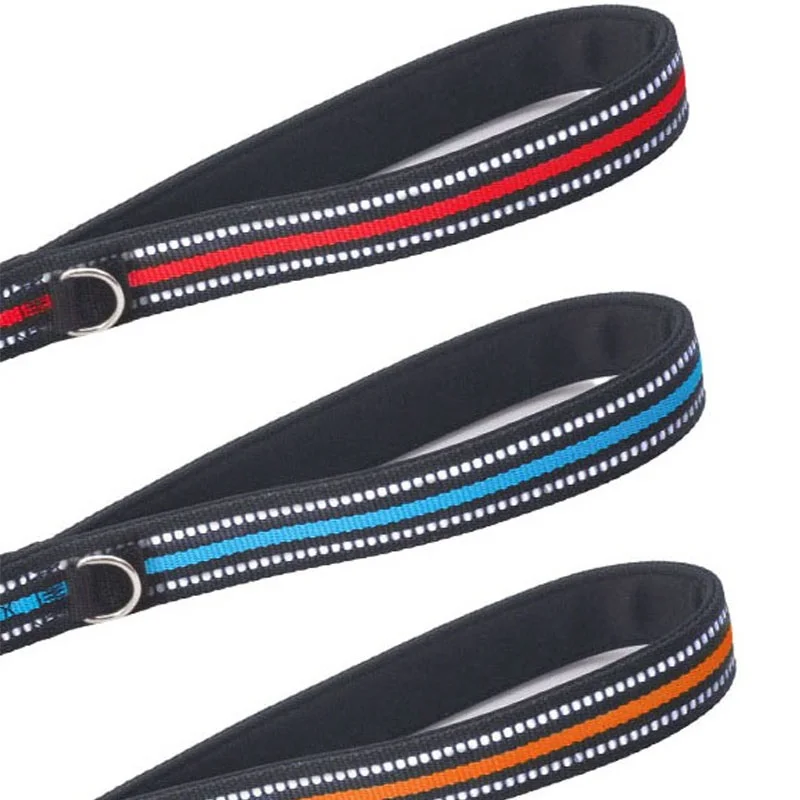 One step Large Dog Leash Reflective Big Lead Short Walking Training traction rope Comfortable Diving cloth handle | Дом и сад