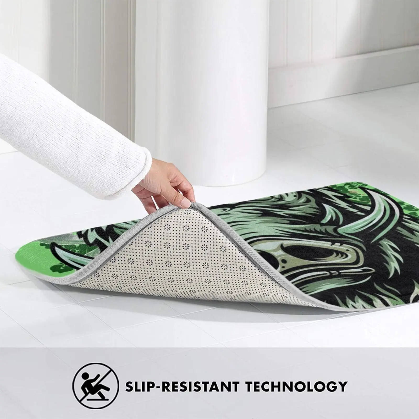 Дикий зеленый цветочный кабан удивительная идея в подарок для животных коврик