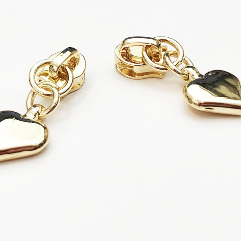 Молния металлическая 10 шт. 3 # в форме сердца | Дом и сад