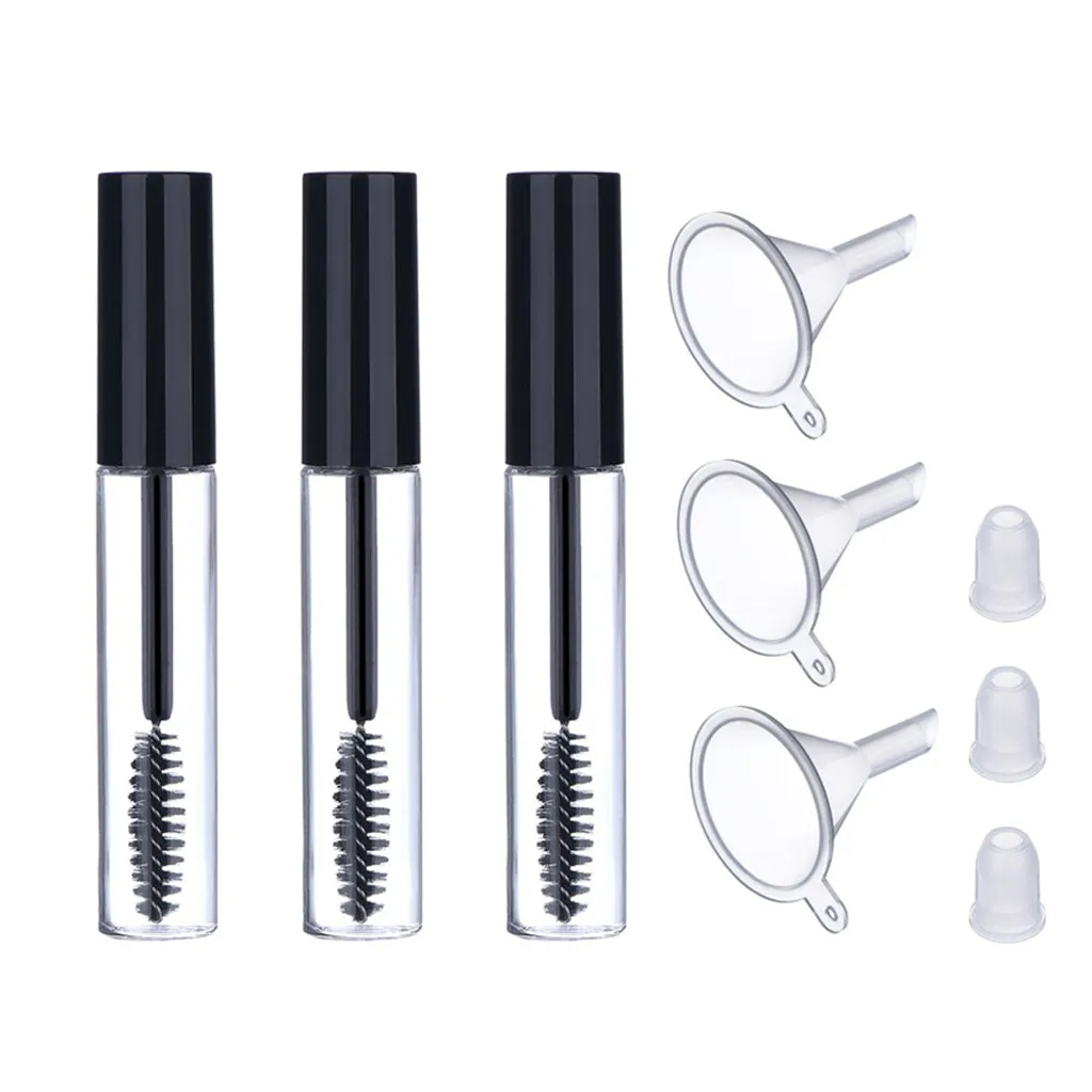 Empty mascara bottles with wand Refillable 3Pcs 10ml Mascara Tube Wand Eyelash Cream Container Bottle DIY Containe | Красота и