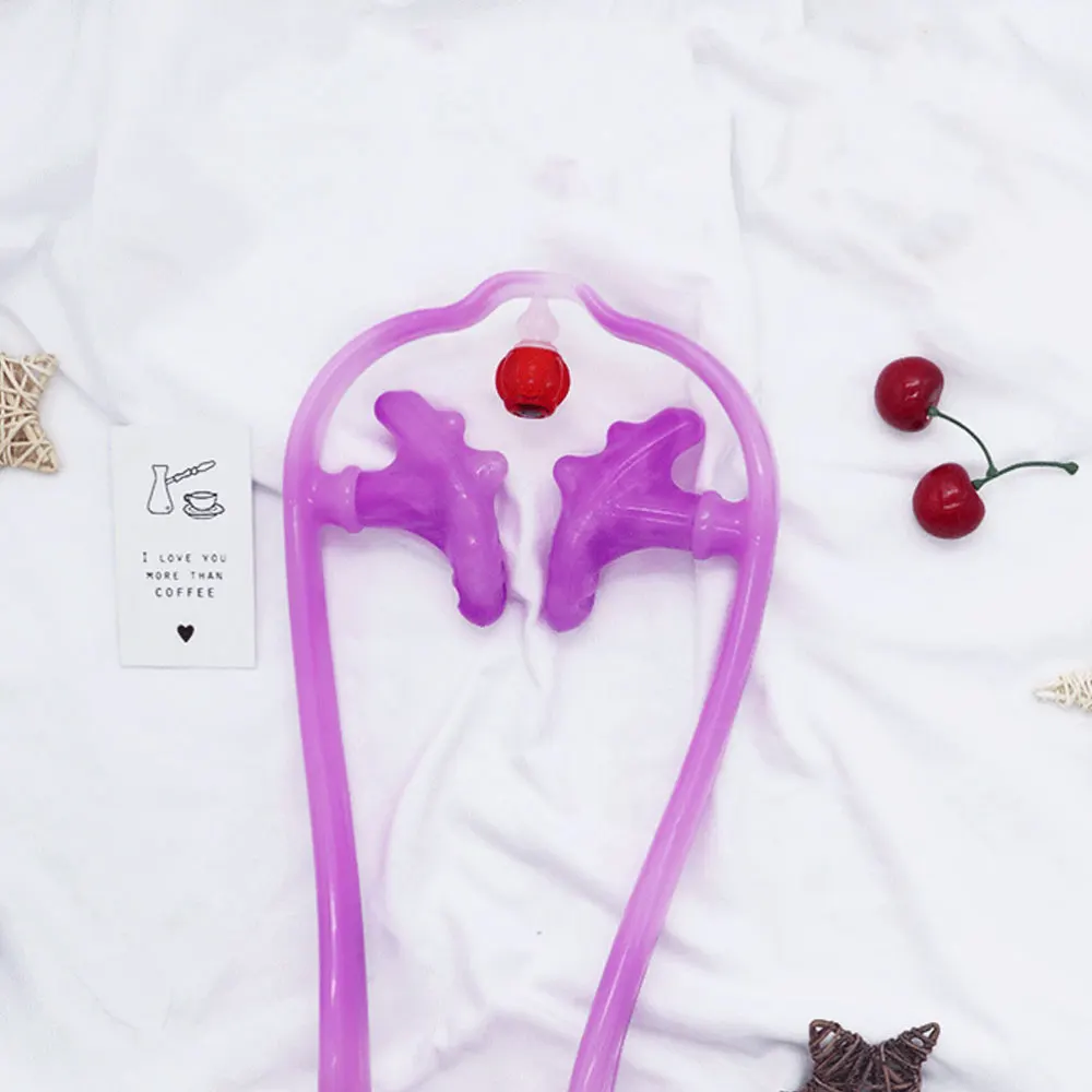 

1Pc Manual Neck Massager Neck Roller Cervical Tool (Purple)