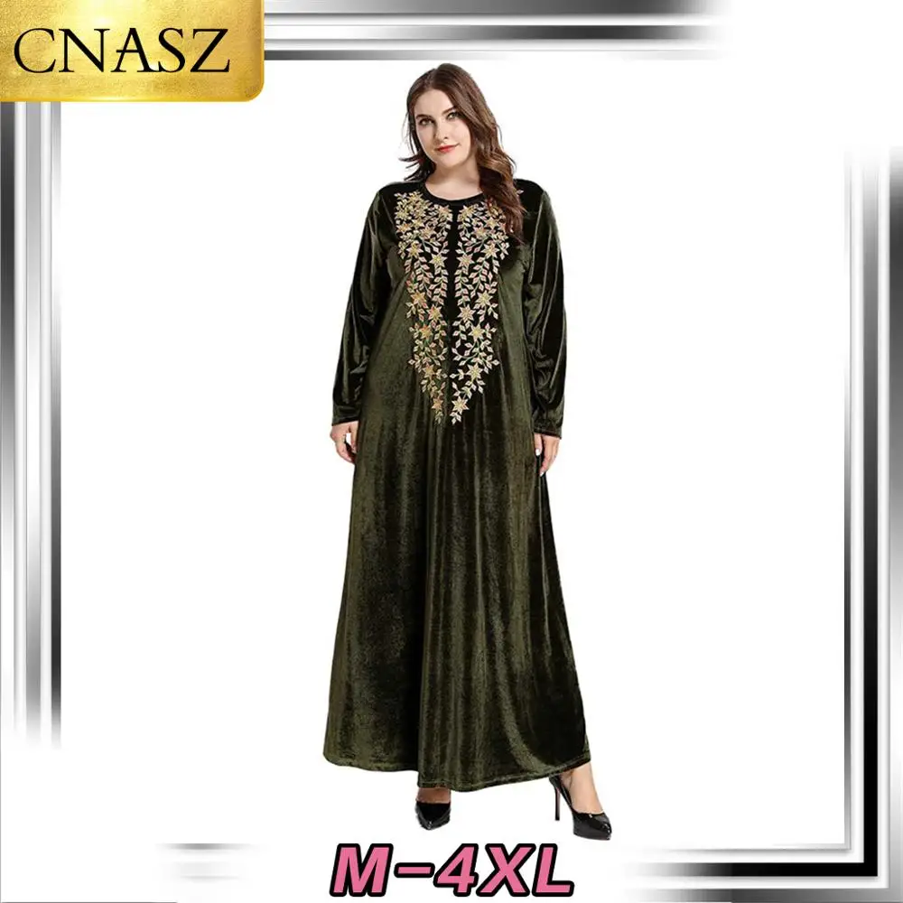 Мусульманское модное женское платье большого размера Дубай арабский Ближний