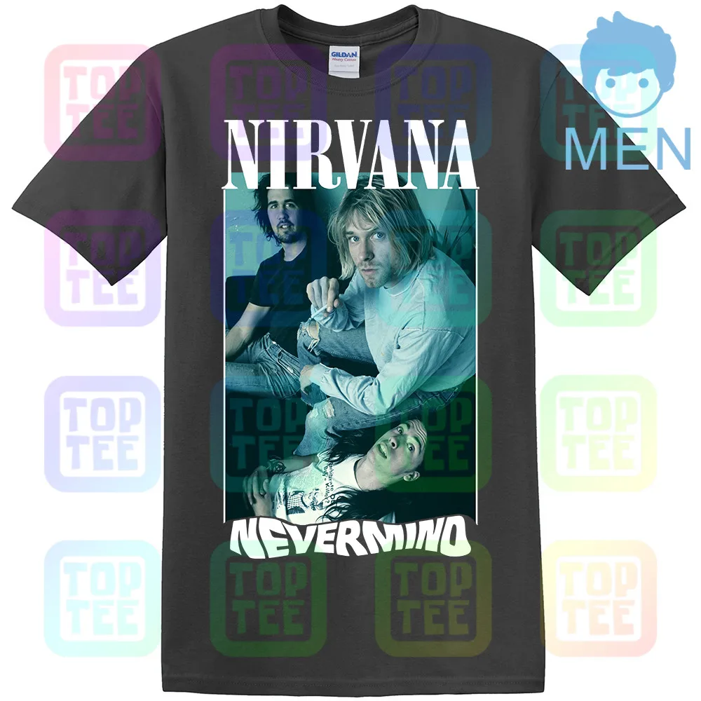 MEN-DARK GRAY Винтаж Редкие 90 s NIRVANA NEVERMIND TOUR футболка Размеры S-2XL Репринт - Цвет: MEN-DARK GRAY