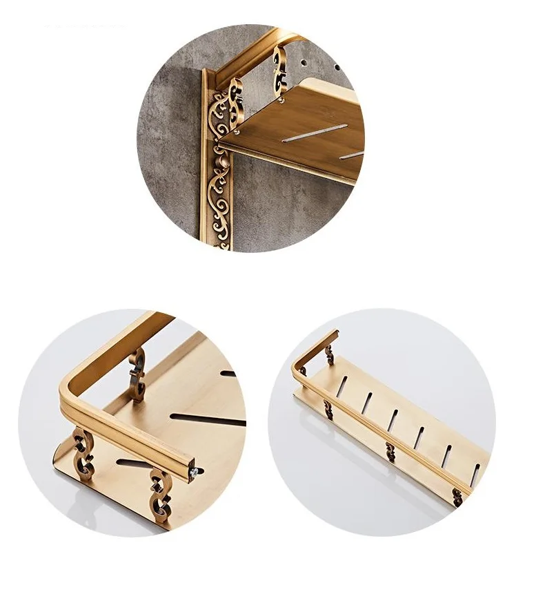 Европейские классические полки космическая алюминиевая стойка настенная полка