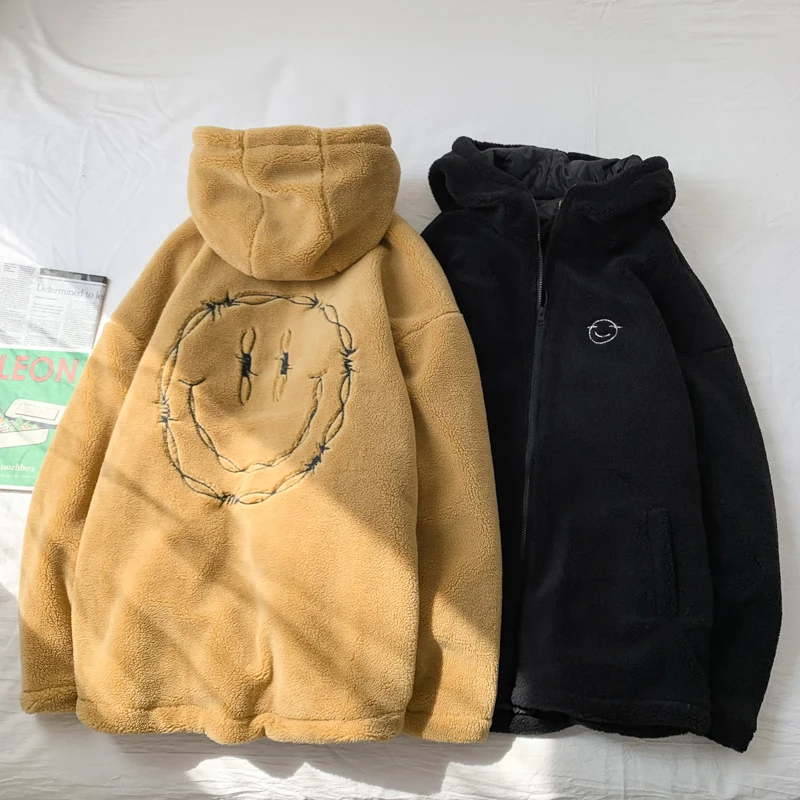 Качественная зимняя куртка с хлопковой подкладкой из овечьей шерсти парка для