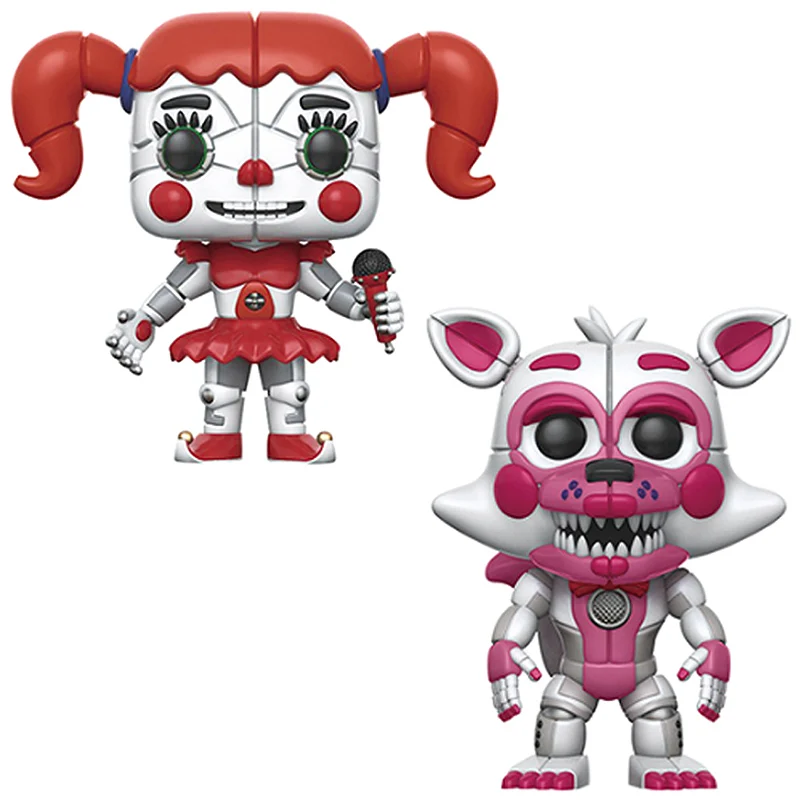 2PCS 10 шт. Five Nights At Freddy's Toys ПВХ Фигурки FNAF Бонни и Чика Фокси Funtime Фредди фазмедведь кукла кошмар медведь куклы - Цвет: 2PCS