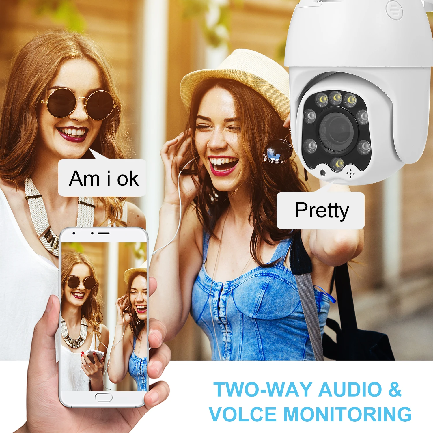WANSCAMv1080P Беспроводная ip камера PTZ 2.0MP WiFi безопасности панорамирование Автофокус