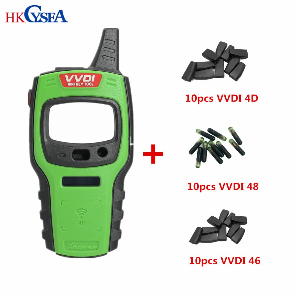 with 30pcs chips Xhorse VVDI мини ключ инструмент дистанционного ключа программист Поддержка IOS/Android платья, расшитые белыми бусинами под/4D/48/46 чипы глобальная версия - Цвет: with 30pcs chips