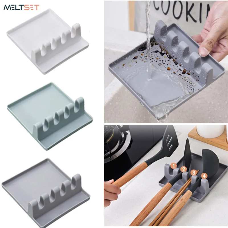 Кухонная утварь пластиковая ложка держатель Крышка кастрюля лопатка палочки для