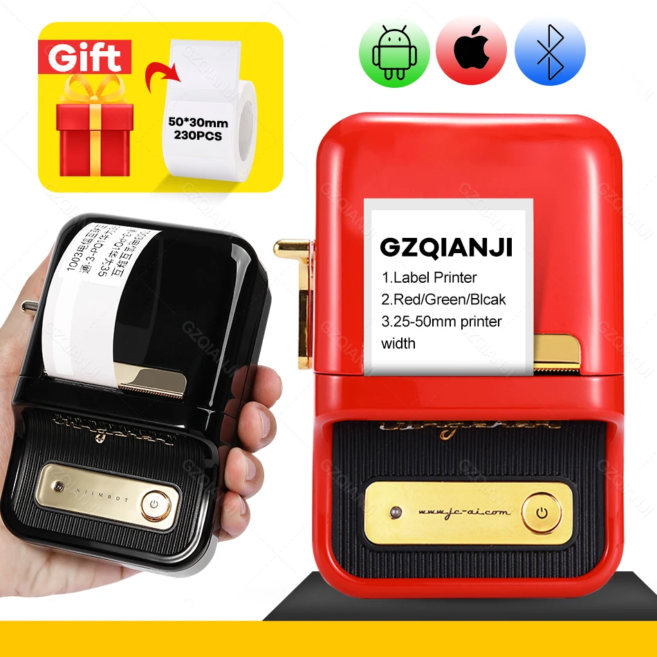 Бесплатное приложение на английском языке 203 точек/дюйм мини принтер для