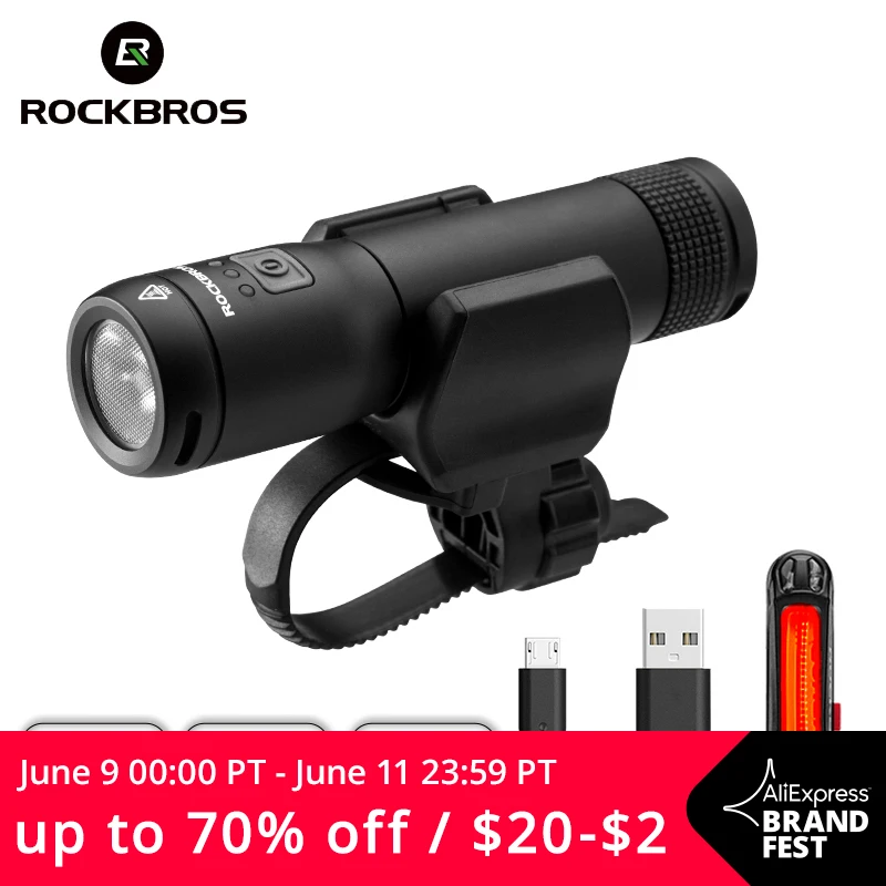Рокброс велосипедные головной светильник 700 люмен сменный Батарея USB