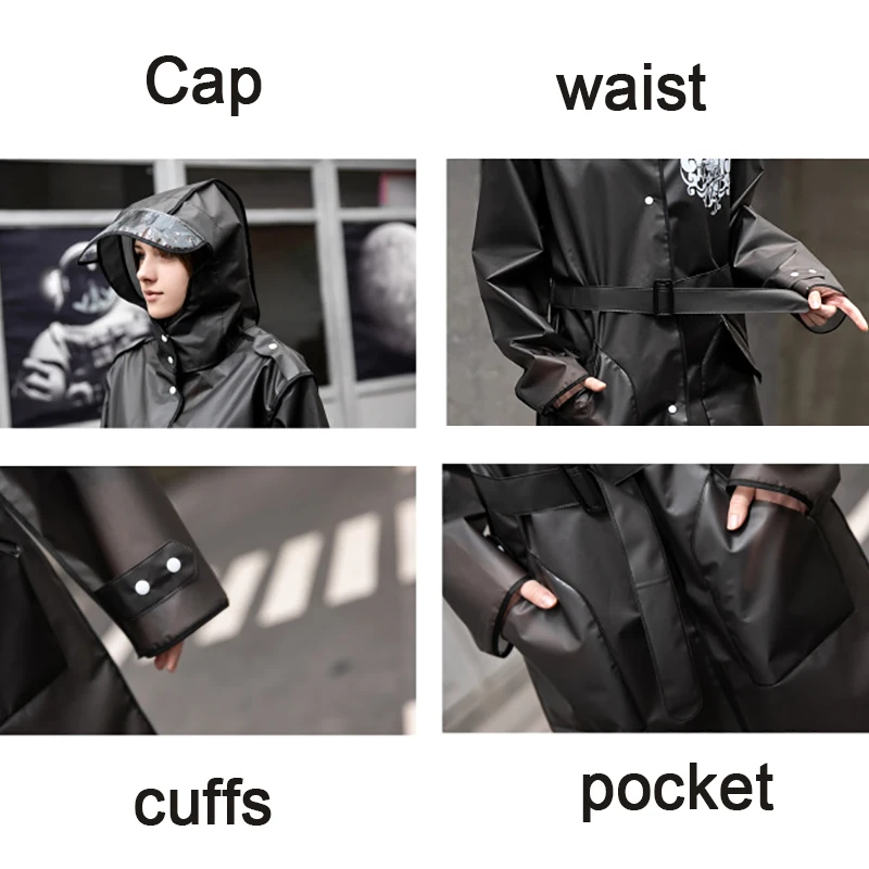 Плащ из этиленвинилацетата утолщенный Водонепроницаемый дождевики стильный для