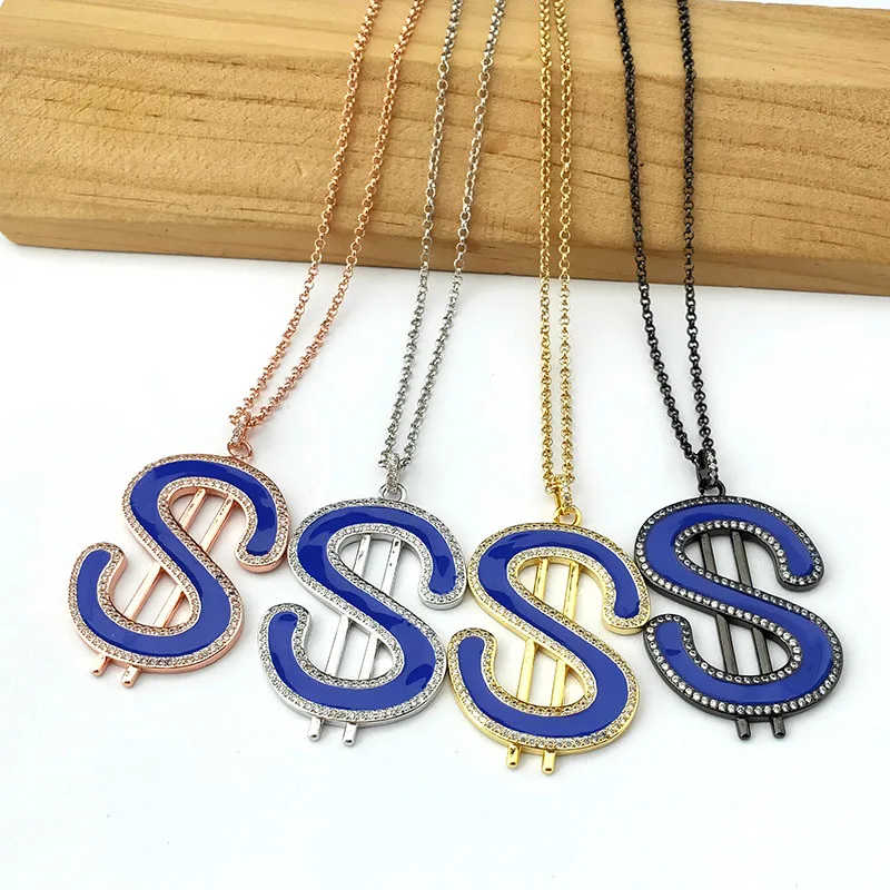 4 нити Новое поступление ювелирных изделий Эмаль Синий талисман доллар CZ