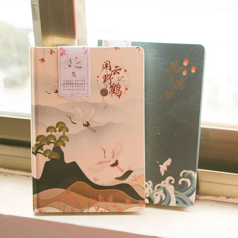 

Chinese Antiquity Style Creative Hardcover Diary Books Color Inside Page Notebook Weekly Planner Handbook Scrapbook Journal Gift