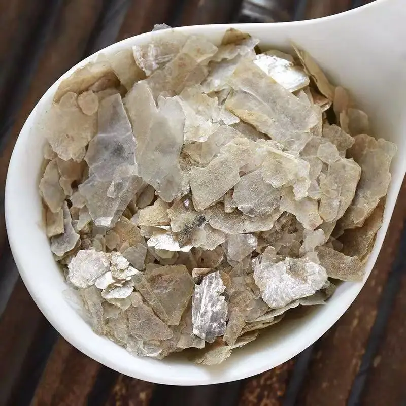 Природные белые слюдяные хлопья искусство блестящие украшения художественные |