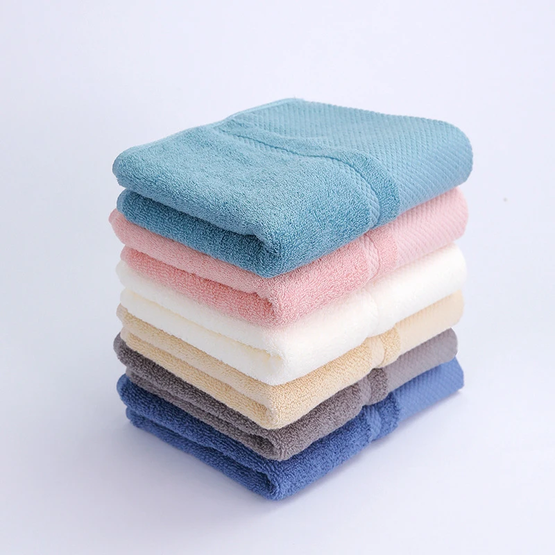 

Cotton Bath Towel Beach Towel For Adults Fast Drying Soft Solid Colors Thick High Absorbent Antibacterial Bathroom Accessory