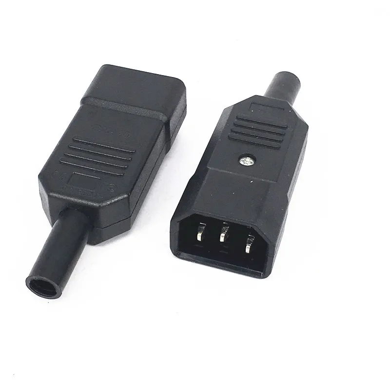 Новое поступление 250 В/10 а черная 3 контактная штепсельная вилка IEC 320 C C14