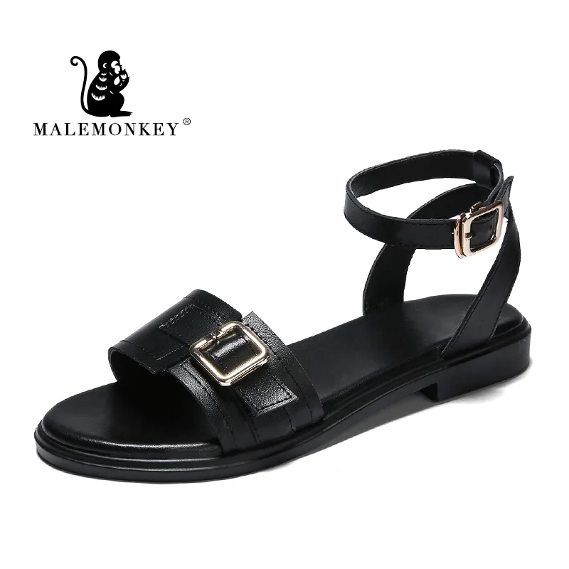 

Women Sandals Black Trendy Sandals 2021 Summer Women Flat Sandals Casual Soft Bottom Women Apatos Mujer