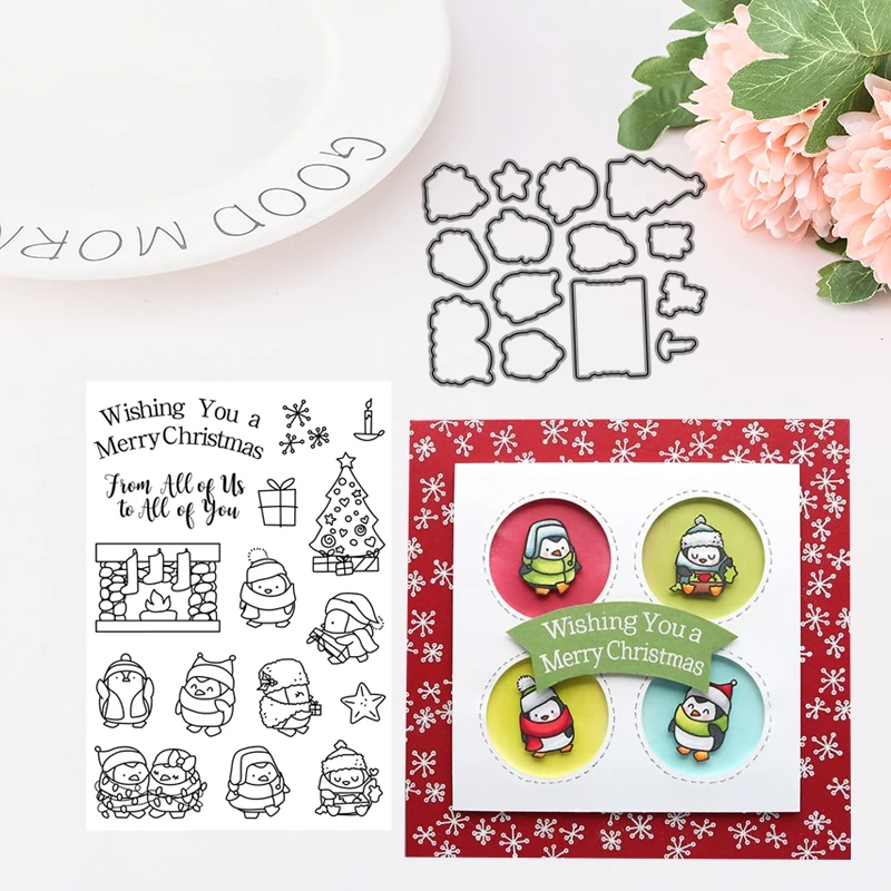 CH Merry Christmas металлические Вырубные штампы и штампы DIY Скрапбукинг карты трафарет бумага ремесло ручной работы Альбом Руководство украшение