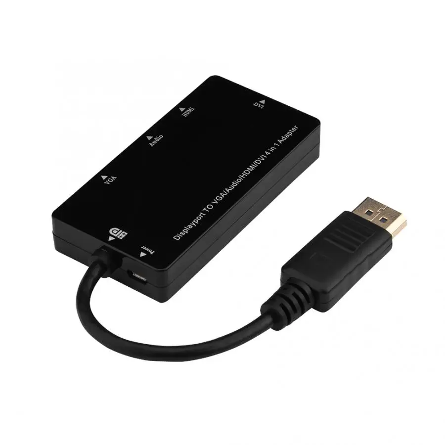 4 в 1 DisplayPort DP штекер-HDMI VGA DVI аудио кабель адаптер конвертер для ПК - купить по