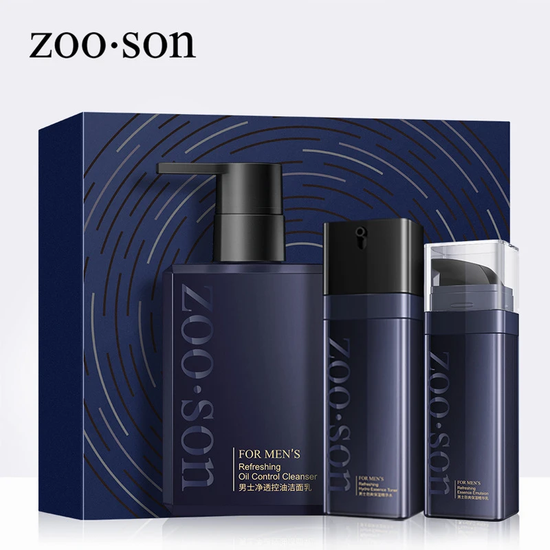 

Refreshing Men's Skincare Set Hydrating Moisturizing Toner Lotion Cleanser Autumn Winter Oil Control Shrink Pore Facial Care Set