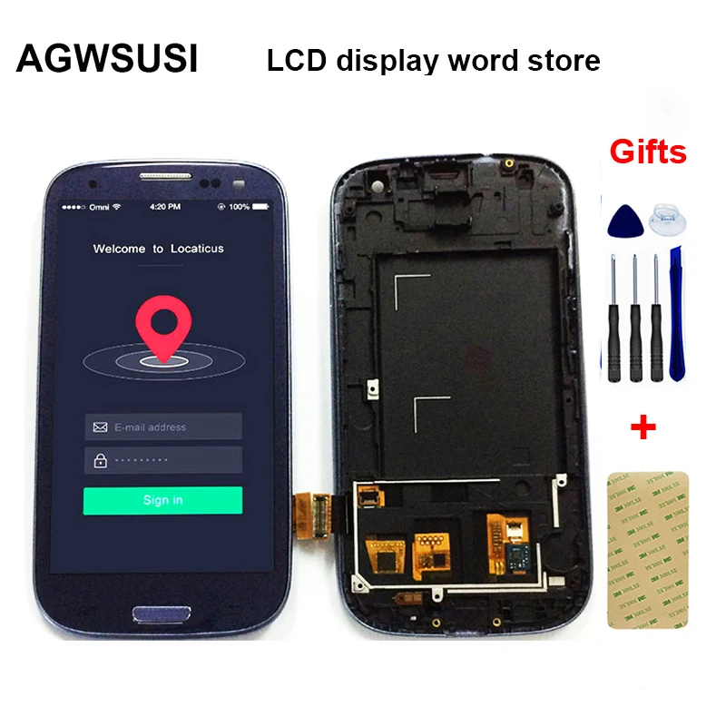 Темно синий для Samsung Galaxy S3 Neo i9301 i9300i i9308i i9301i III i9300 ЖК дисплей панель + сенсорный