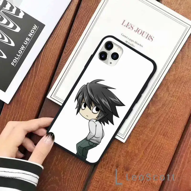 

Death Note LLawliet1 Phone Case for iPhone 11 12 pro XS MAX 8 7 6 6S Plus X 5S SE 2020 XR Soft silicone