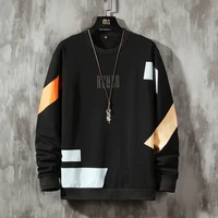 2021 patchwork color sweatshirt mens hoodies spring autumn hoody casual streetwear clothes