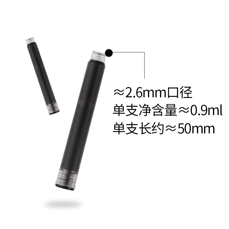 

Wholesale Price 40PCS Disposable Blue and Black Fountain Pen Ink Cartridge Refills Length Fountain Pen Ink Cartridge Refills