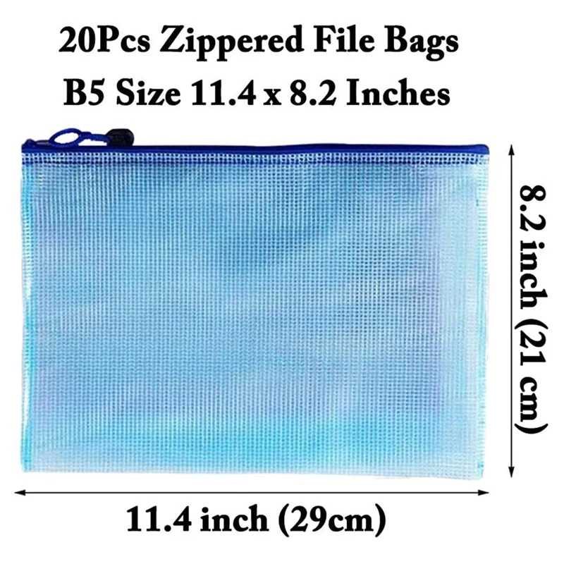 20 шт сумки на молнии ПВХ Сумка для документов папки органайзер офиса школы дома