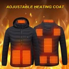 Унисекс куртки с подогревом тепловое пальто Usb электрическая тепловая одежда пальто инфракрасное Отопление куртки с капюшоном зимняя уличная теплая одежда