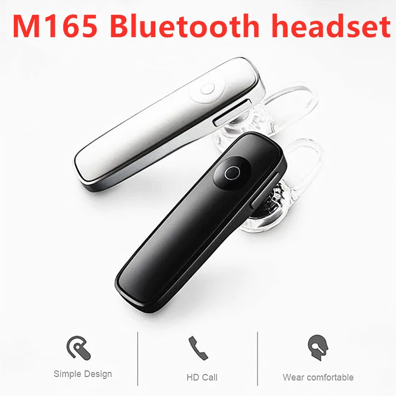 2021 Горячая M165 Bluetooth 4 1 бас стерео гарнитура Беспроводной наушники Hands free ушной IOS