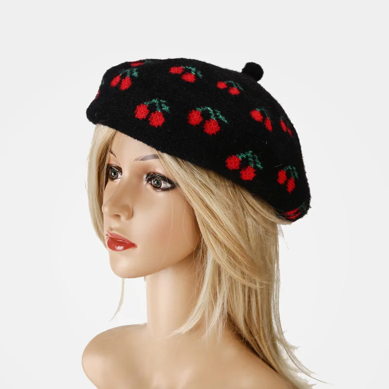 Берет женский шерстяной однотонный зимний 2021 | Аксессуары для одежды