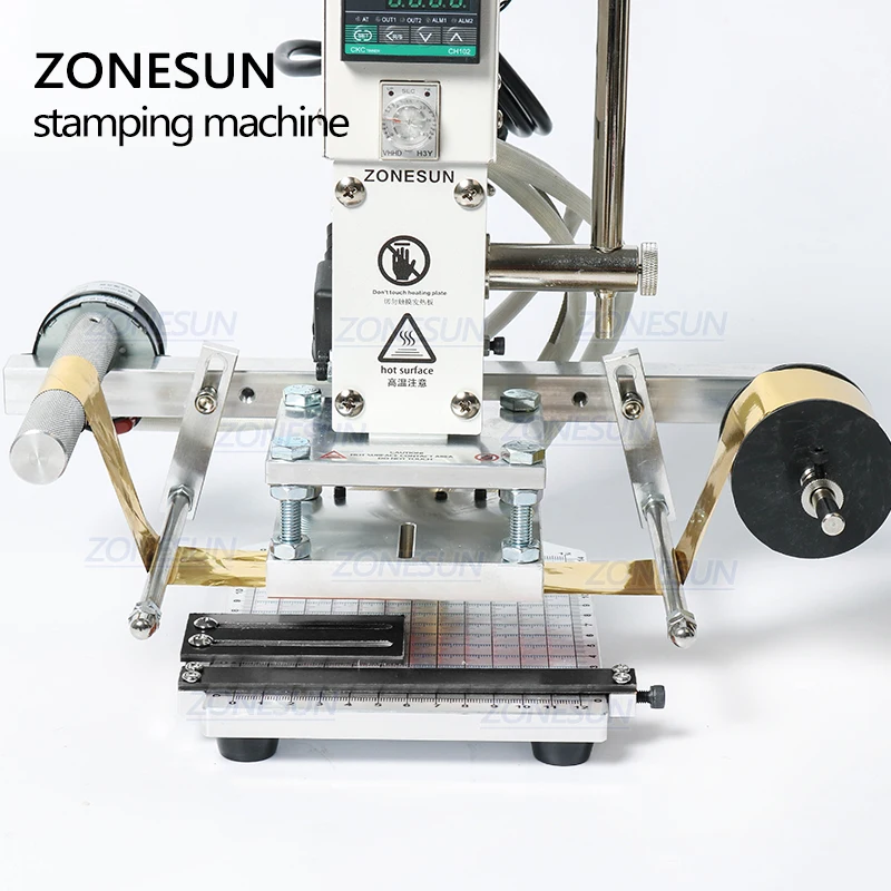 ZONESUN 5*7 см ручной штамповочный пресс для тиснения бумаги пластика кожи горячей