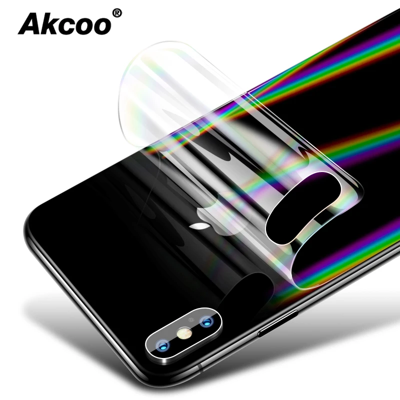 Akcoo Радужная задняя пленка для iPhone 11 Pro задняя защитная пленка aurora градиентная пленка для iPhone 6S 7 8 Plus XS Max задняя защитная пленка