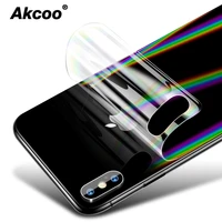 akcoo rainbow rear film for iphone 11 pro back protector aurora gradient film for iphone 6s 7 8 plus xs max back protective film