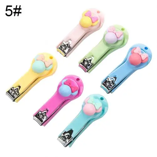 5 Random Color Портативные Мультяшные кусачки для маникюра или педикюра, 1 шт., профессиональный триммер для маникюра, инструменты для ногтей, 1 шт., для домашнего использования для взрослых и детей - Цвет: 5 Random Color