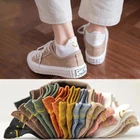 Носки хлопковые карамельных цветов для мужчин и женщин, Милая Вышивка, выражение улыбки, для взрослых, красные, 20 шт. = 10 паркомплект