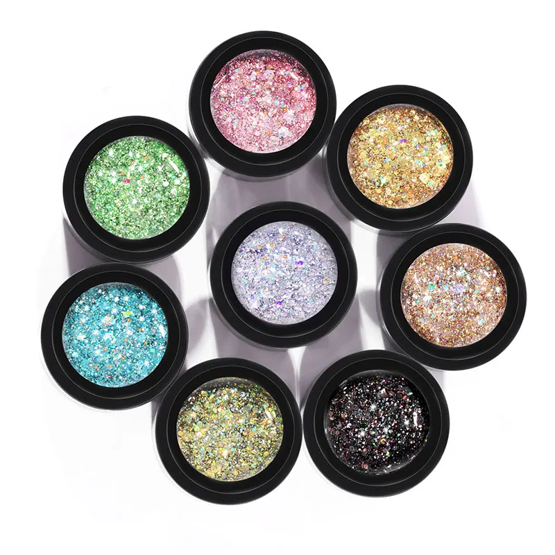 5ml Shiny Diamond Glitter UV Gel Polish Platinum Nail Varnish Rose Gold Hybrid Enamel Led Manicure | Красота и здоровье