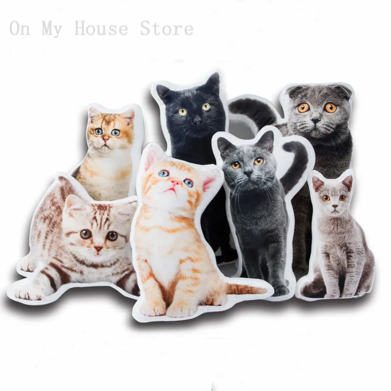 Comprar Cojín De Peluche Personalizado Para Perro, Muñeco De Juguete De Felpa Con Animal, Gato, Almohada, Sofá, Coche, Decoración, Regalo De Cumpleaños Creativo