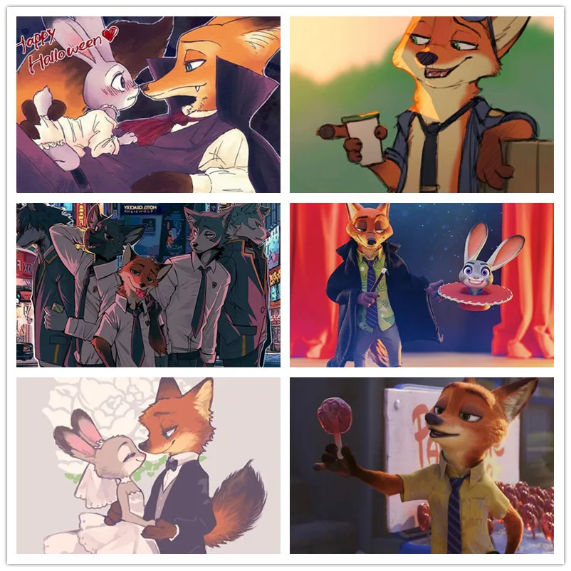 Алмазная живопись Disney 5D сделай сам вышивка Крейзи в виде животных город лиса Джек