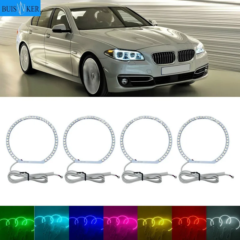 Разноцветные светодиодсветодиодный RGB лампы для фар ангельские глазки кольцевые