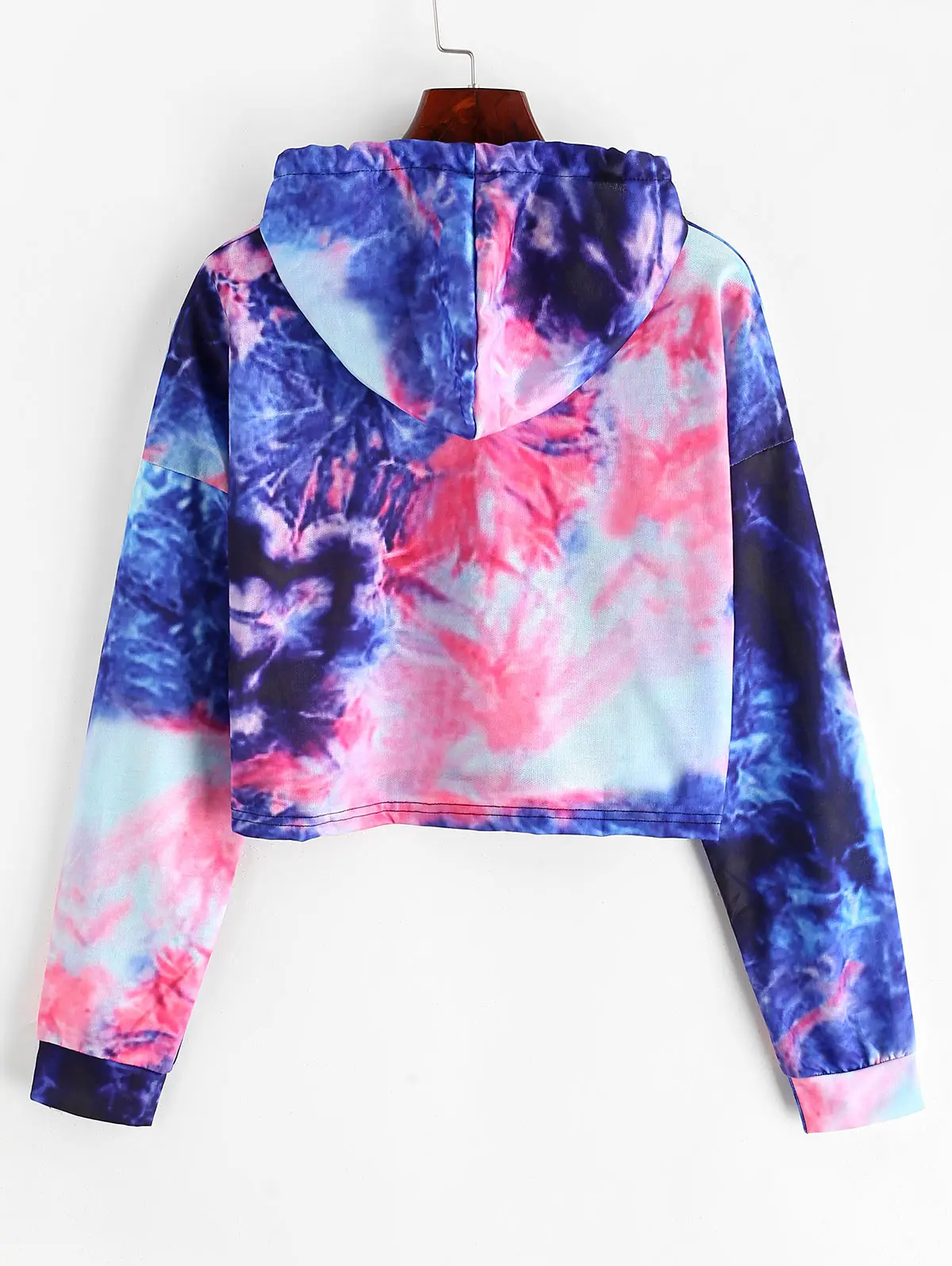 Укороченная Толстовка Повседневная Женская толстовка с капюшоном на шнурке