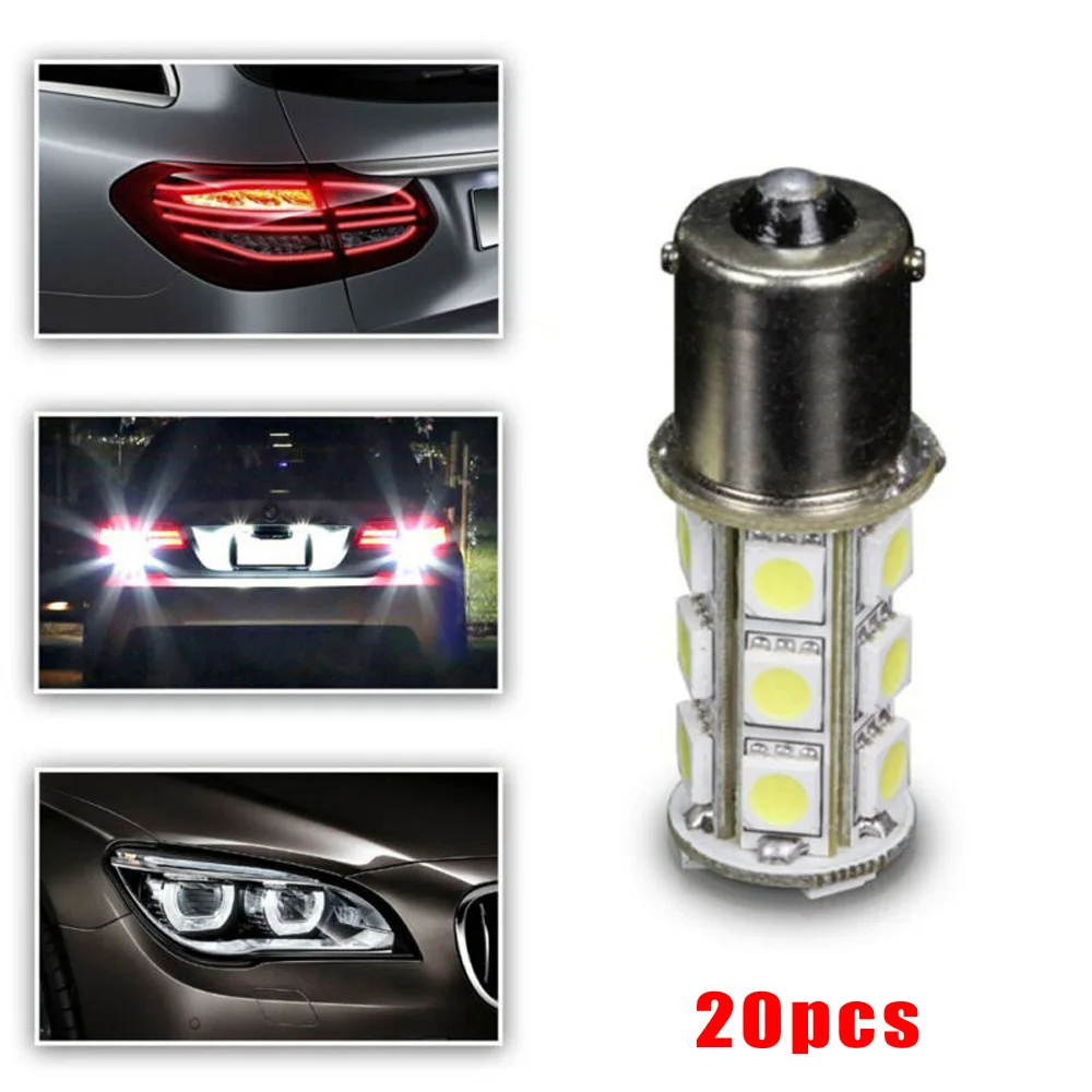 20 шт. DC12V 1156 1141 BA15S 18SMD интерьерные RV Camper белые светодиодные лампочки всестороннее